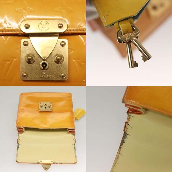 LOUIS VUITTON Monogram Vernis Spring Street Bag Lime Yellow M91068 - Picture 11 of 13